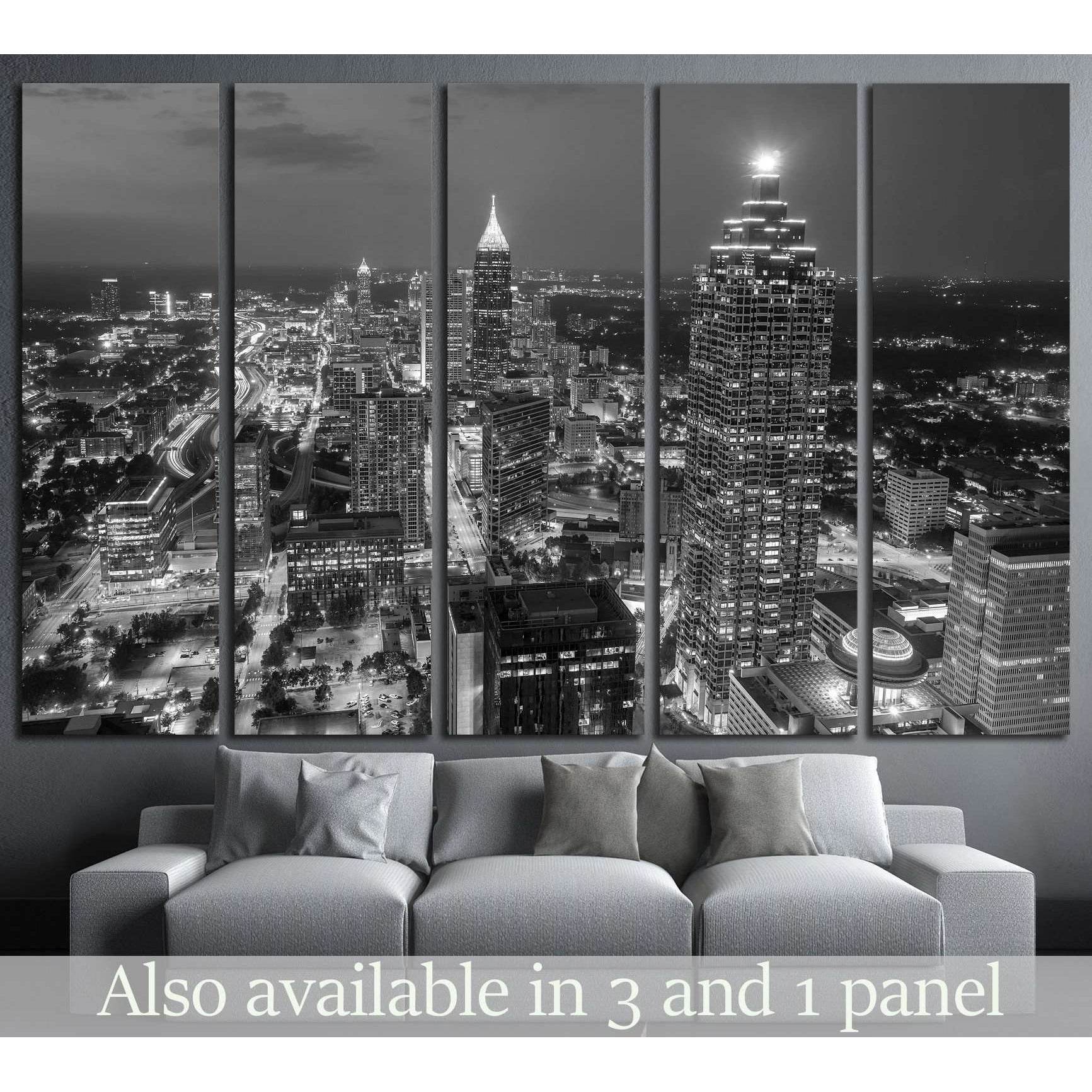 Skyline of downtown Atlanta, Georgia, USA №1685 Ready to Hang Canvas Print