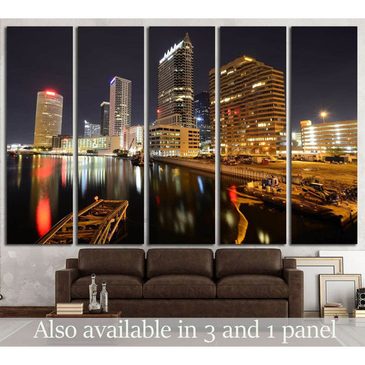 skyline of downtown Tampa, Florida №1667 Ready to Hang Canvas Print - Zellart Canvas Prints ALL_Products, s-1667