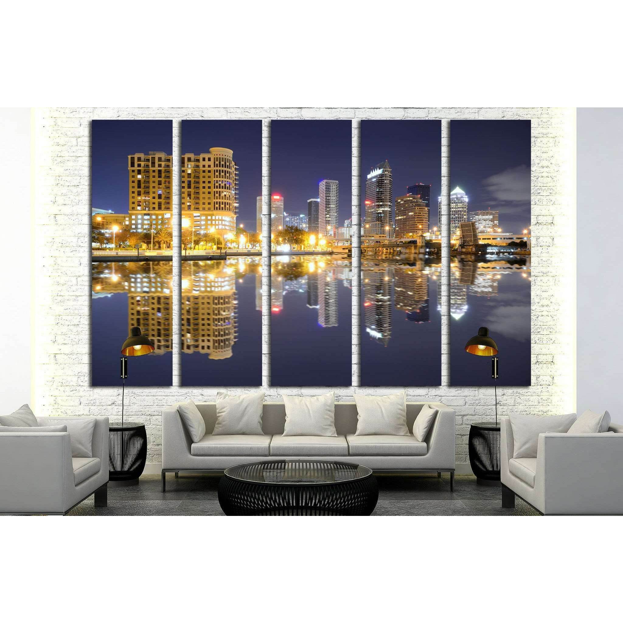 Skyline of downtown Tampa, Florida №1670 Ready to Hang Canvas Print