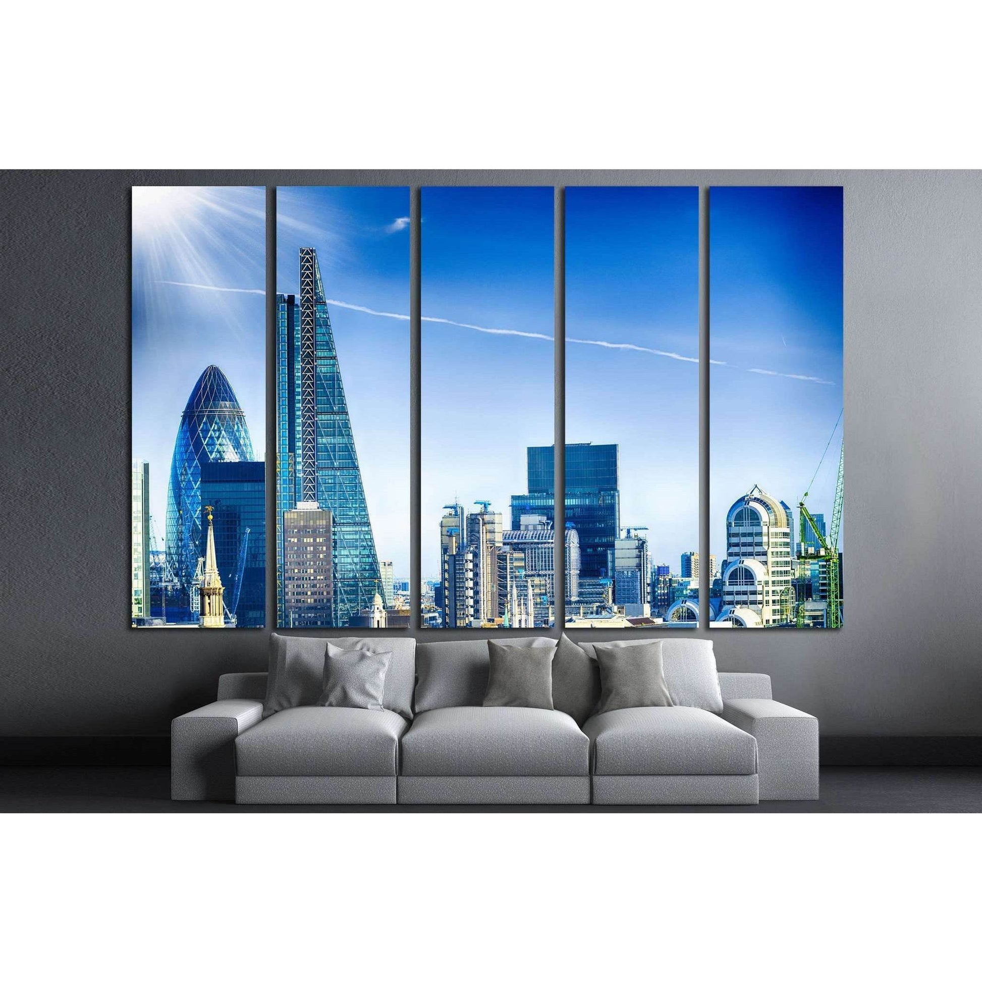 skyline of London №869 Ready to Hang Canvas PrintCanvas art arrives ready to hang, with hanging accessories included and no additional framing required. Every canvas print is hand-crafted, made on-demand at our workshop and expertly stretched around 100%