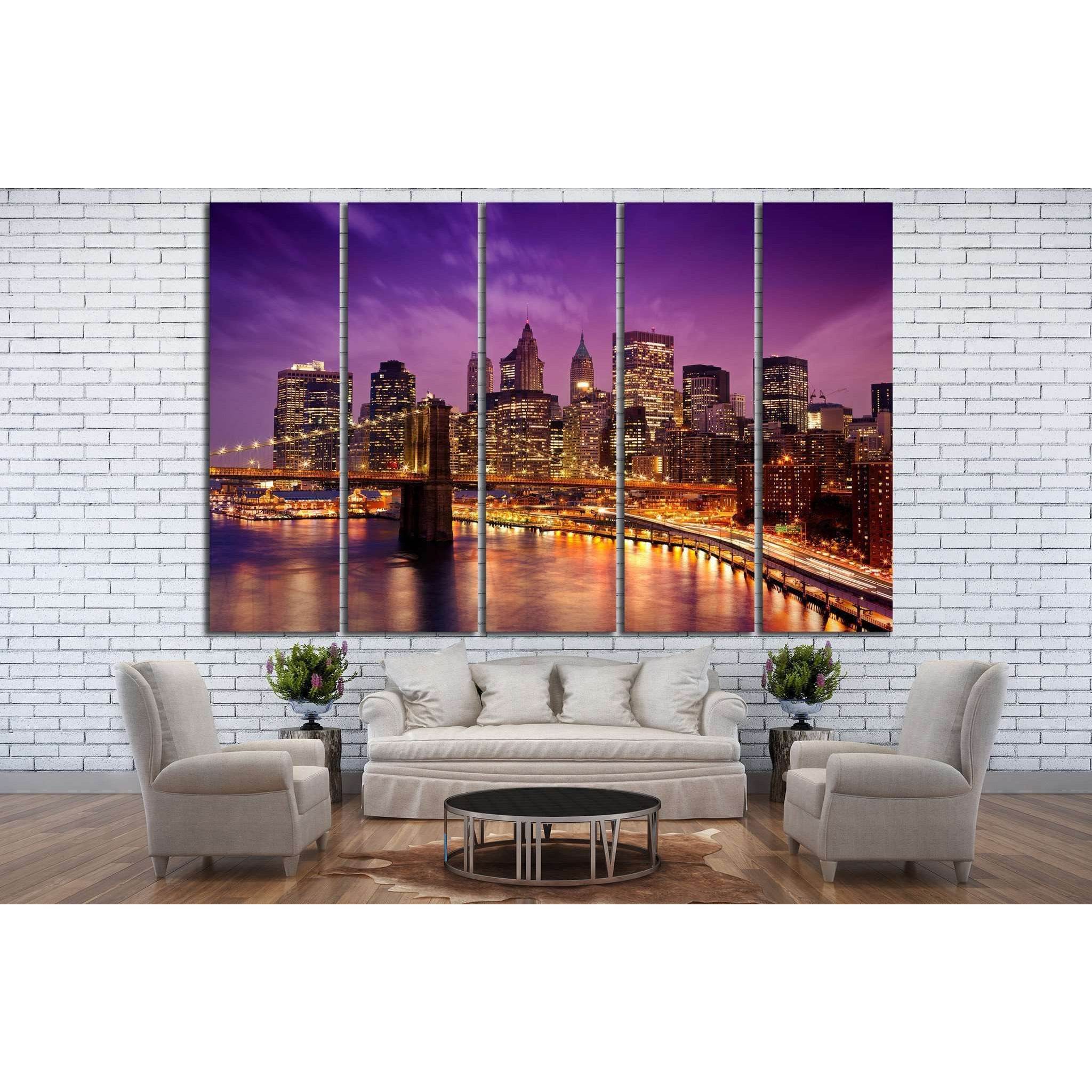 Skyline of New York №585 Ready to Hang Canvas Print