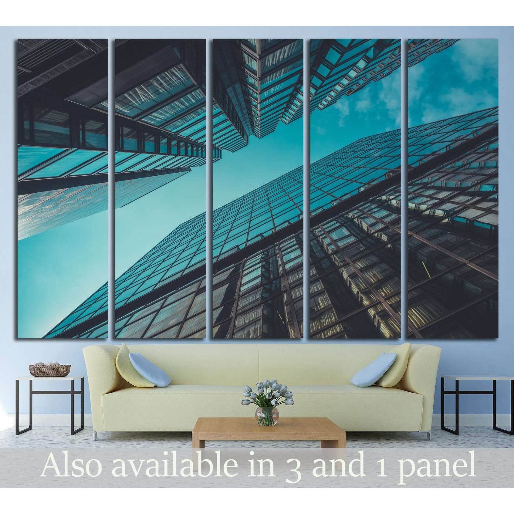 Skyscraper Buildings and Sky View №1440 Ready to Hang Canvas Print - Zellart Canvas Prints ALL_Products, s-1440