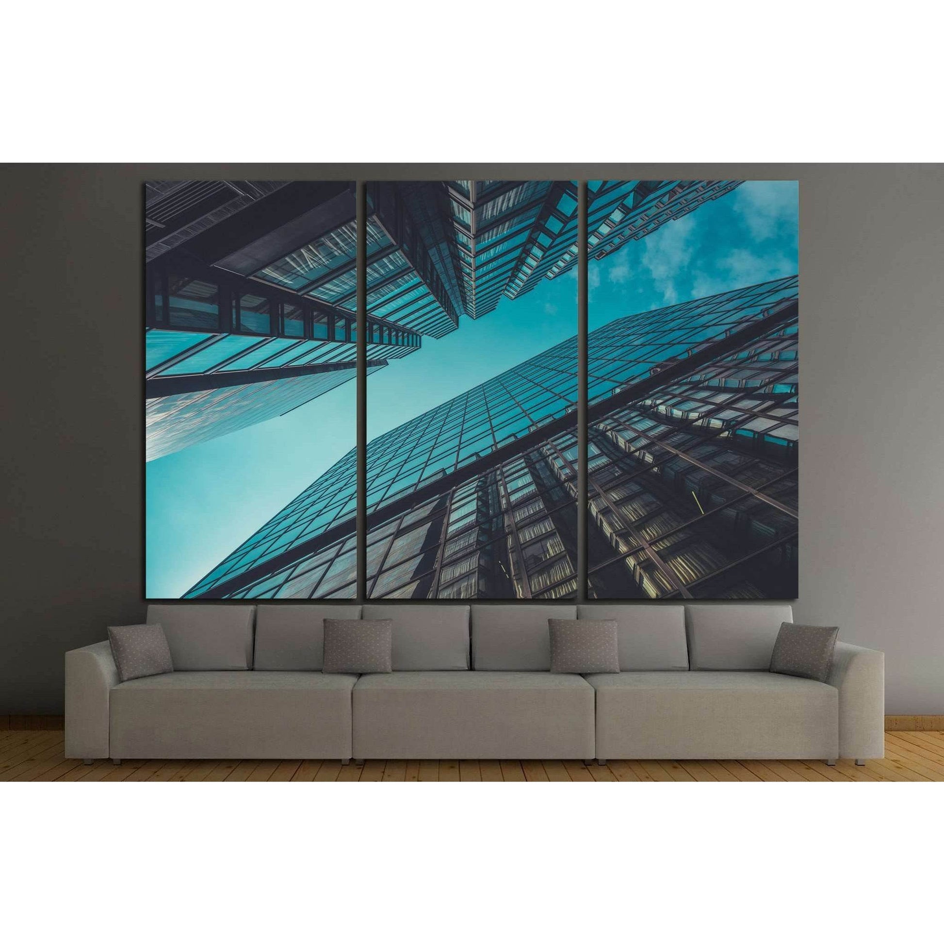 Skyscraper Buildings and Sky View №1440 Ready to Hang Canvas Print - Zellart Canvas Prints ALL_Products, s-1440