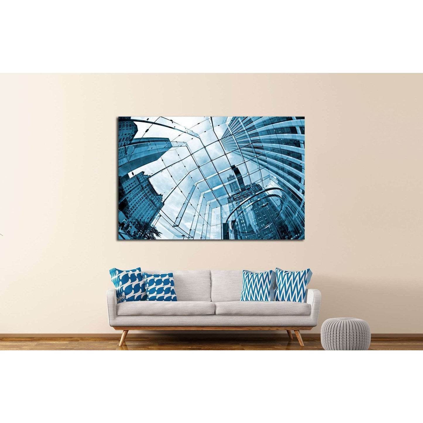 Skyscrapers №1621 Ready to Hang Canvas Print - Zellart Canvas Prints ALL_Products, s-1621