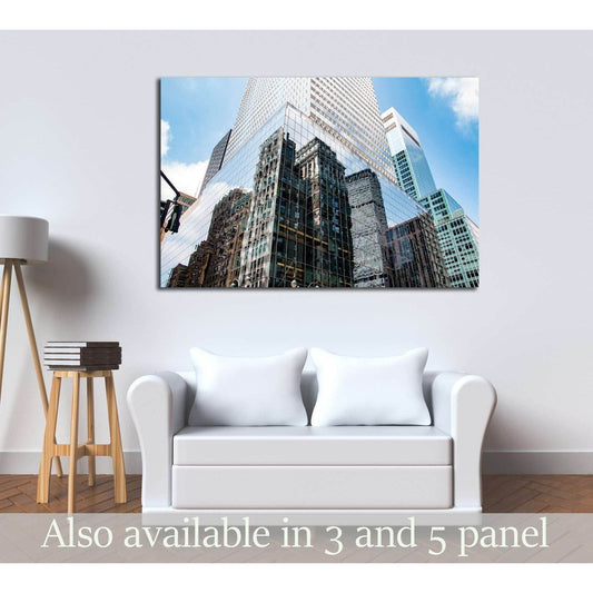 Skyscrapers in Lower Manhattan, New York City, United States №2723 Ready to Hang Canvas Print - Zellart Canvas Prints 0_NY_ART, ALL_Products, s-2723