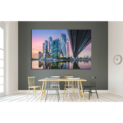 Skyscrapers in Moscow-City №1560 Ready to Hang Canvas Print - Zellart Canvas Prints ALL_Products, s-1560