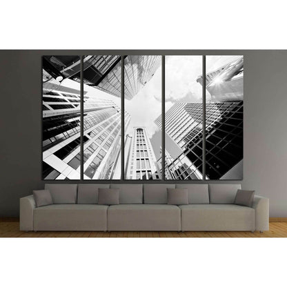 Skyscrapers shot with perspective №1545 Ready to Hang Canvas Print - Zellart Canvas Prints ALL_Products, s-1545