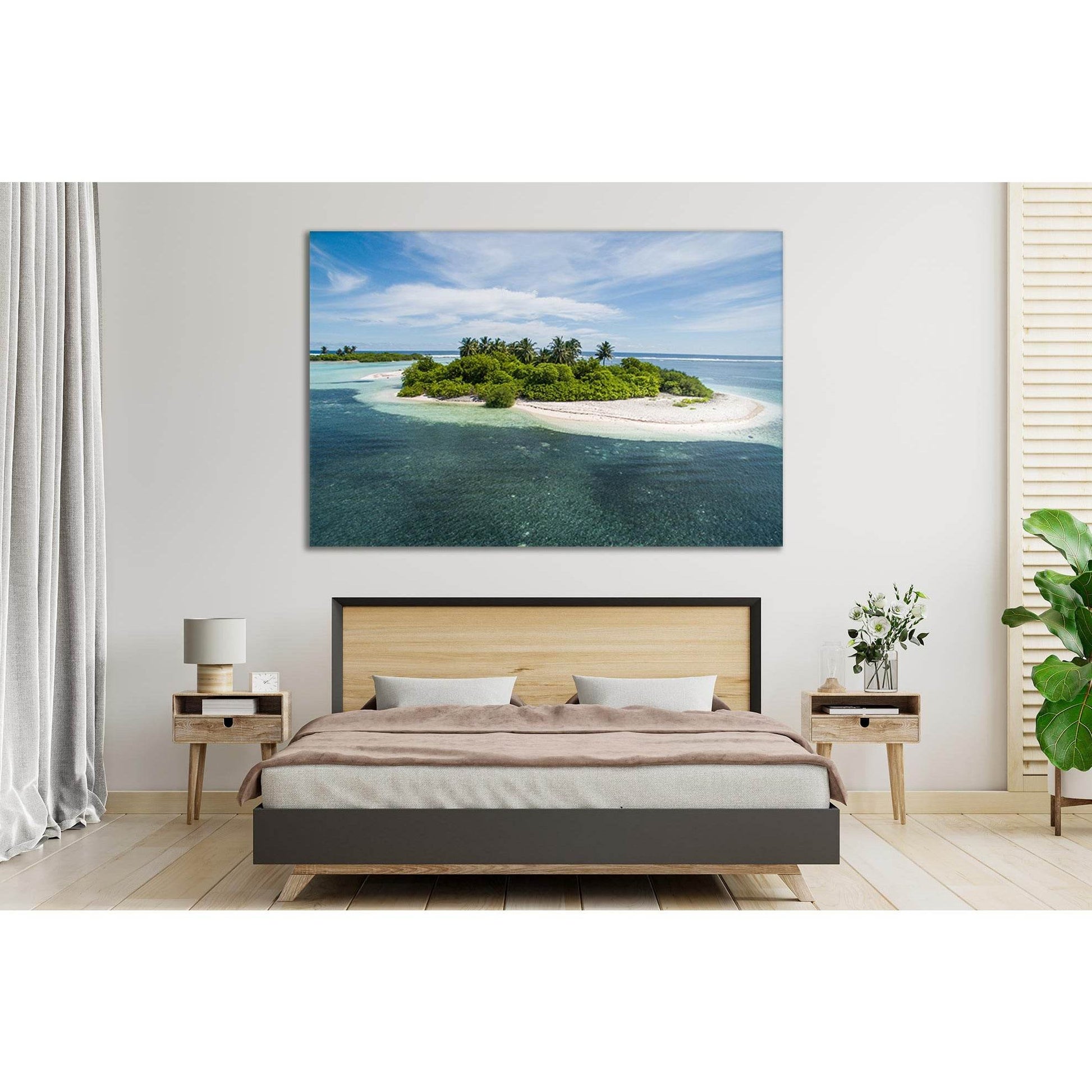 Small Tropical Island №SL93 Ready to Hang Canvas Print - Zellart Canvas Prints 0new, ALL_Products, Beach Ocean & Waves