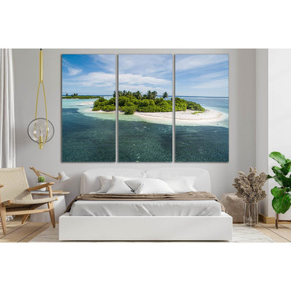 Small Tropical Island №SL93 Ready to Hang Canvas Print - Zellart Canvas Prints 0new, ALL_Products, Beach Ocean & Waves