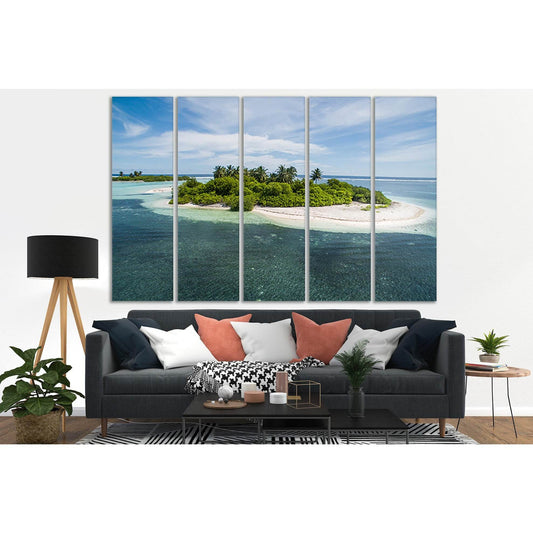 Small Tropical Island №SL93 Ready to Hang Canvas Print - Zellart Canvas Prints 0new, ALL_Products, Beach Ocean & Waves