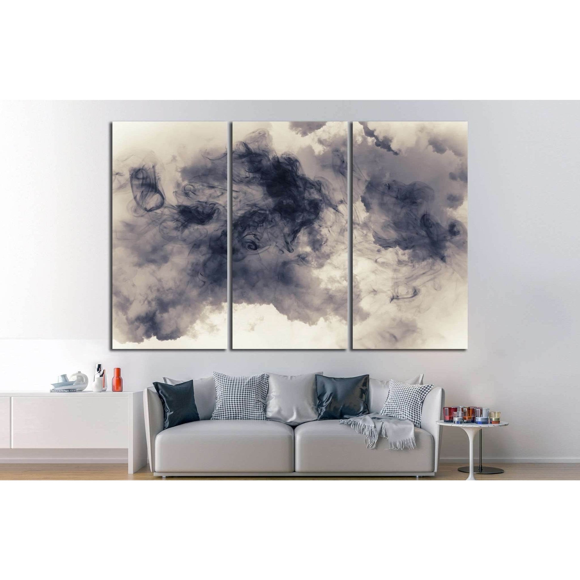 smoke and cloud №1049 Ready to Hang Canvas Print - Zellart Canvas Prints ALL_Products, s-1049