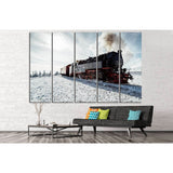 Snow and Locomotive №238 Ready to Hang Canvas Print