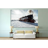 Snow and Locomotive №238 Ready to Hang Canvas Print