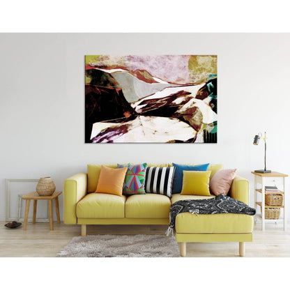 Snow Mountain Peaks Abstract №04323 Ready to Hang Canvas Print - Zellart Canvas Prints ALL_Products