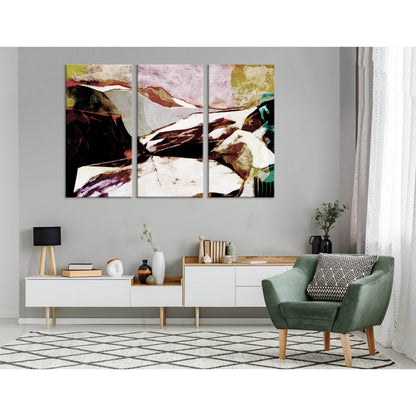 Snow Mountain Peaks Abstract №04323 Ready to Hang Canvas Print - Zellart Canvas Prints ALL_Products