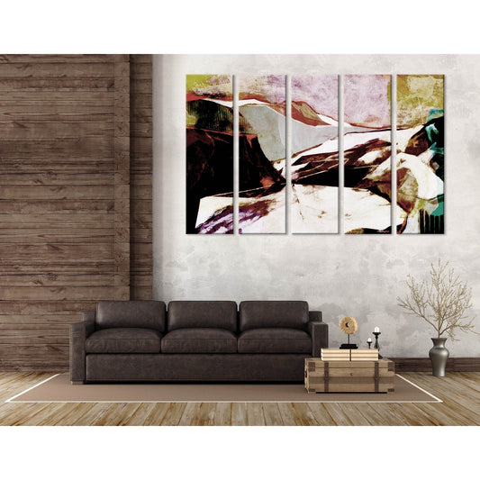 Snow Mountain Peaks Abstract №04323 Ready to Hang Canvas Print - Zellart Canvas Prints ALL_Products