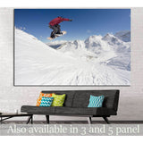 Snowboarder Fly №180 Ready to Hang Canvas Print