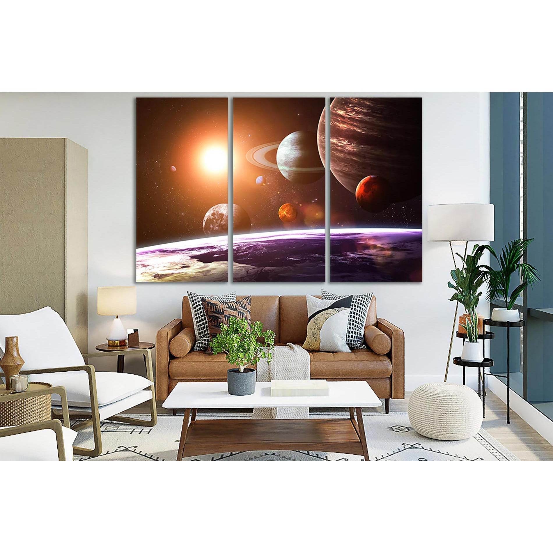 Solar System Planets №SL395 Ready to Hang Canvas Print - Zellart Canvas Prints 0new, ALL_Products, Astronomy & Space Canvas Wall Art