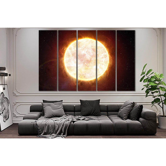 Solar System Sun №SL410 Ready to Hang Canvas Print - Zellart Canvas Prints 0new, ALL_Products, Astronomy & Space Canvas Wall Art
