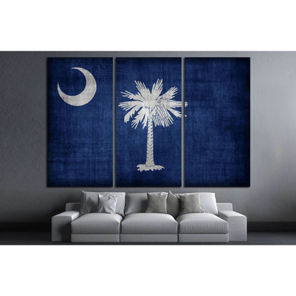 South Carolina flag №685 Ready to Hang Canvas Print - Zellart Canvas Prints ALL_Products, s-685