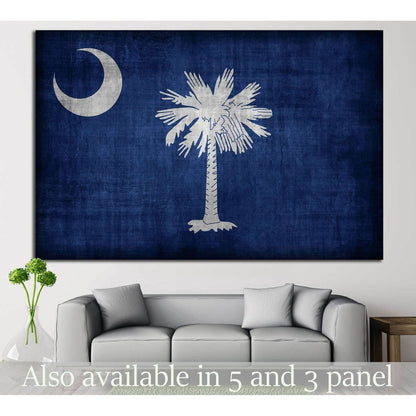 South Carolina flag №685 Ready to Hang Canvas Print - Zellart Canvas Prints ALL_Products, s-685