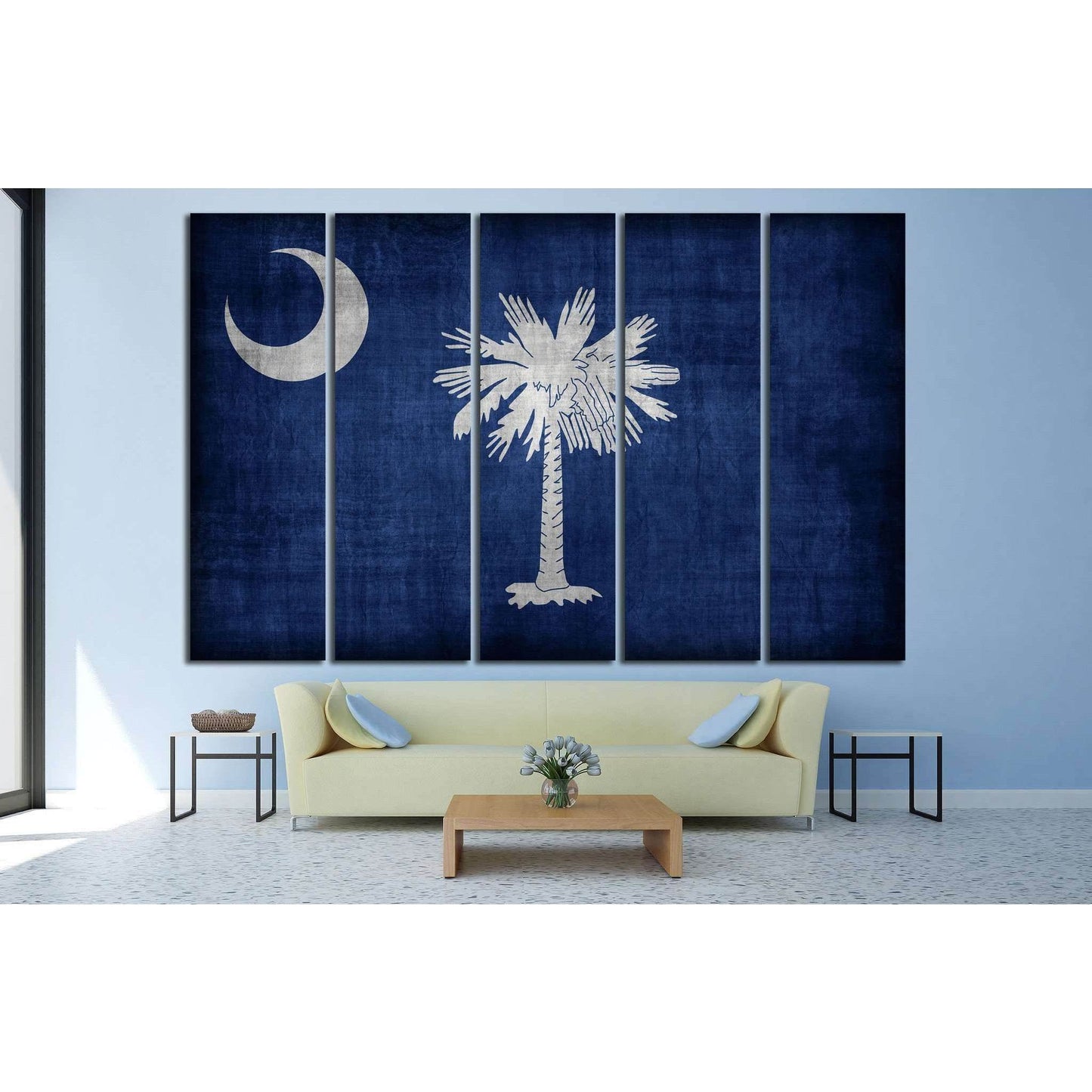 South Carolina flag №685 Ready to Hang Canvas PrintCanvas art arrives ready to hang, with hanging accessories included and no additional framing required. Every canvas print is hand-crafted, made on-demand at our workshop and expertly stretched around 100