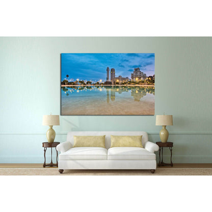 Spain Square located at Santa Cruz de Tenerife, Tenerife Island №2233 Ready to Hang Canvas Print - Zellart Canvas Prints ALL_Products, s-2233