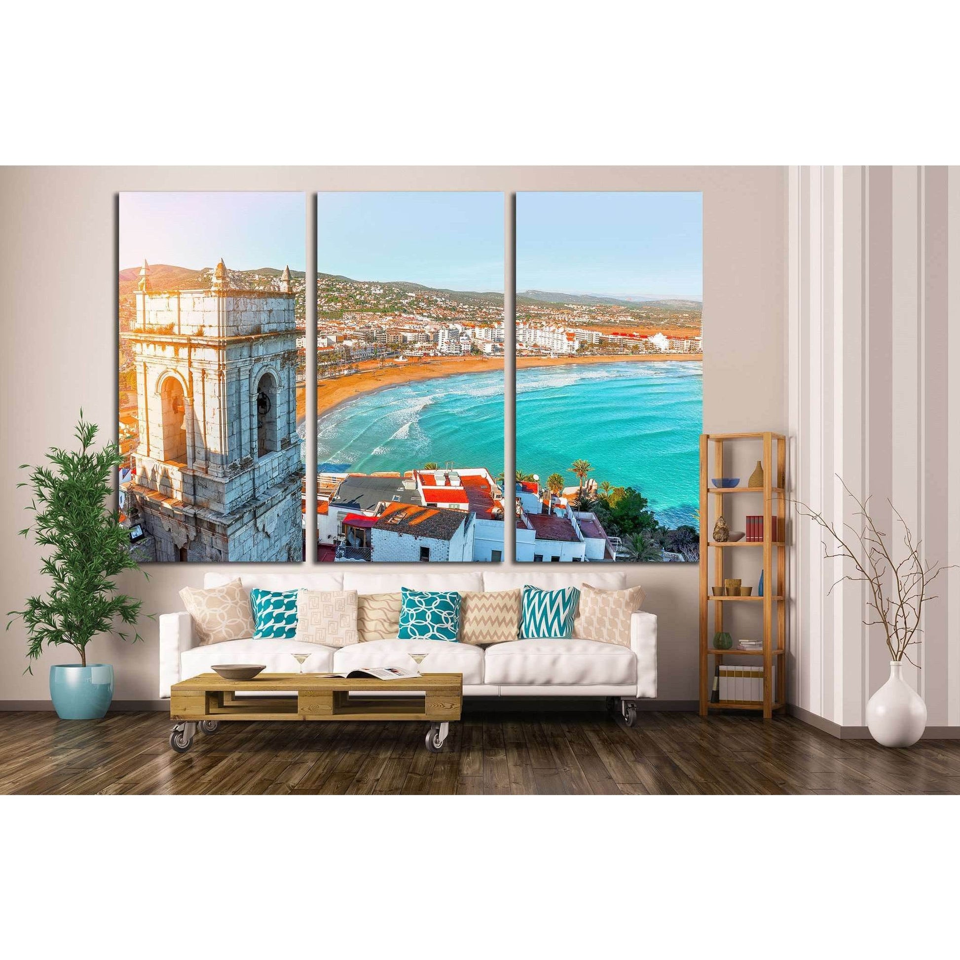 Spain. Valencia, Peniscola, Pope Luna's Castle, Mediterranean Sea №1764 Ready to Hang Canvas PrintCanvas art arrives ready to hang, with hanging accessories included and no additional framing required. Every canvas print is hand-crafted, made on-demand at