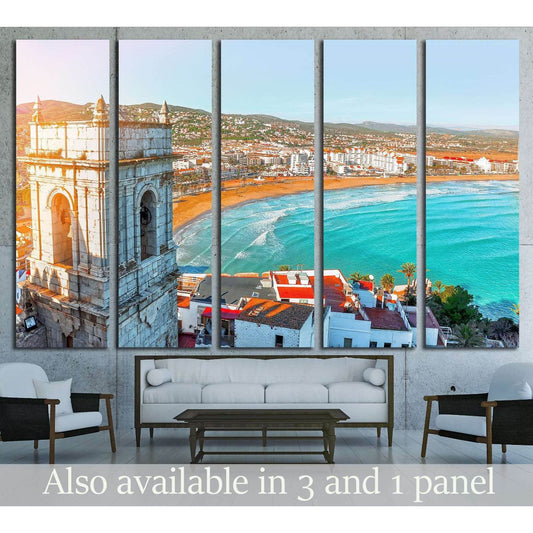 Spain. Valencia, Peniscola, Pope Luna's Castle, Mediterranean Sea №1764 Ready to Hang Canvas PrintCanvas art arrives ready to hang, with hanging accessories included and no additional framing required. Every canvas print is hand-crafted, made on-demand at