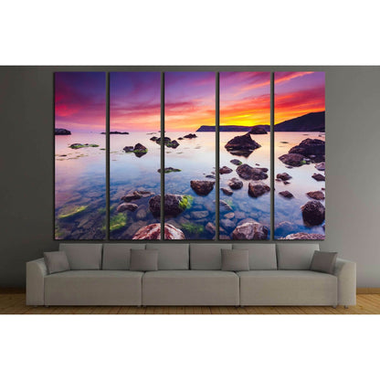 Spectacular Black Sea in the evening light. Picturesque and gorgeous scene №2917 Ready to Hang Canvas Print - Zellart Canvas Prints ALL_Products, s-2917