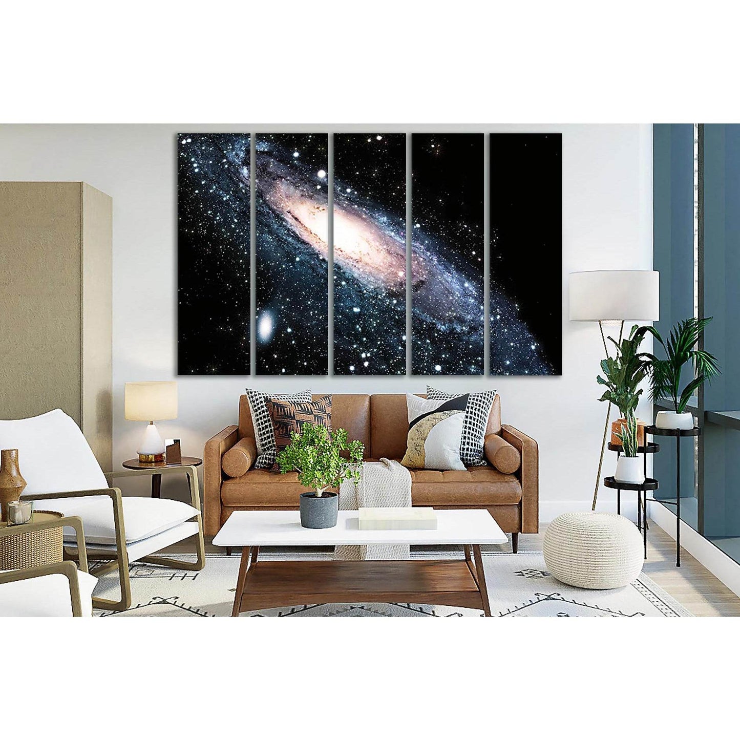 Spiral Galaxy In The Universe №SL403 Ready to Hang Canvas Print - Zellart Canvas Prints 0new, ALL_Products, Astronomy & Space Canvas Wall Art