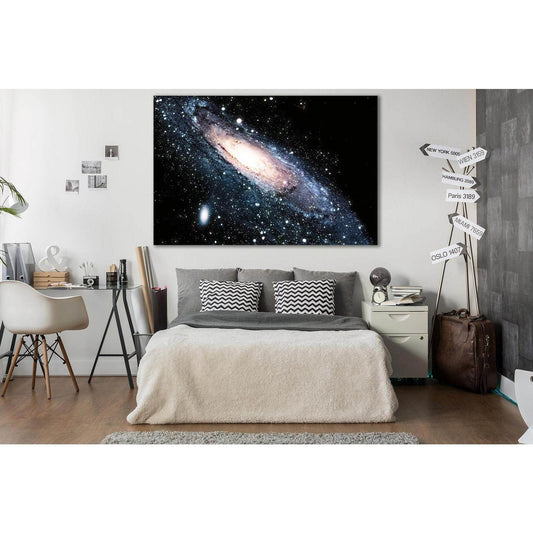 Spiral Galaxy In The Universe №SL403 Ready to Hang Canvas Print - Zellart Canvas Prints 0new, ALL_Products, Astronomy & Space Canvas Wall Art
