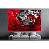sport car back lights spiral abstract №1613 Ready to Hang Canvas Print