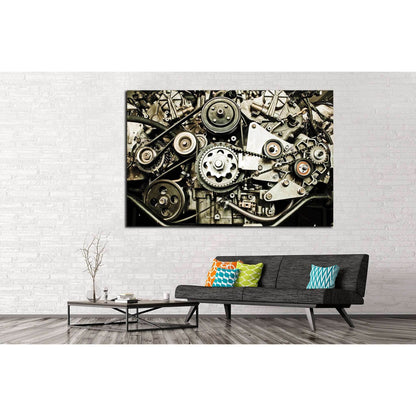 Sport car's engine №140 Ready to Hang Canvas Print - Zellart Canvas Prints ALL_Products, wd-140