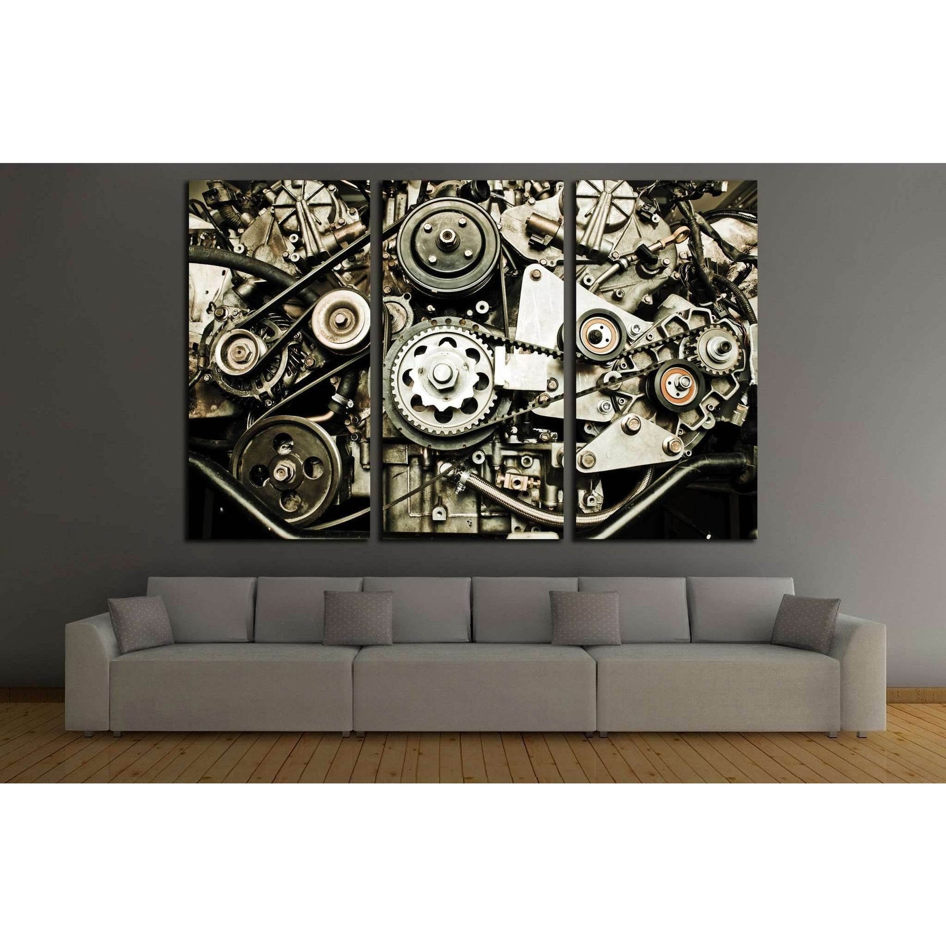 Sport car's engine №140 Ready to Hang Canvas Print - Zellart Canvas Prints ALL_Products, wd-140