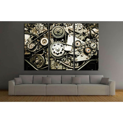 Sport car's engine №140 Ready to Hang Canvas Print - Zellart Canvas Prints ALL_Products, wd-140