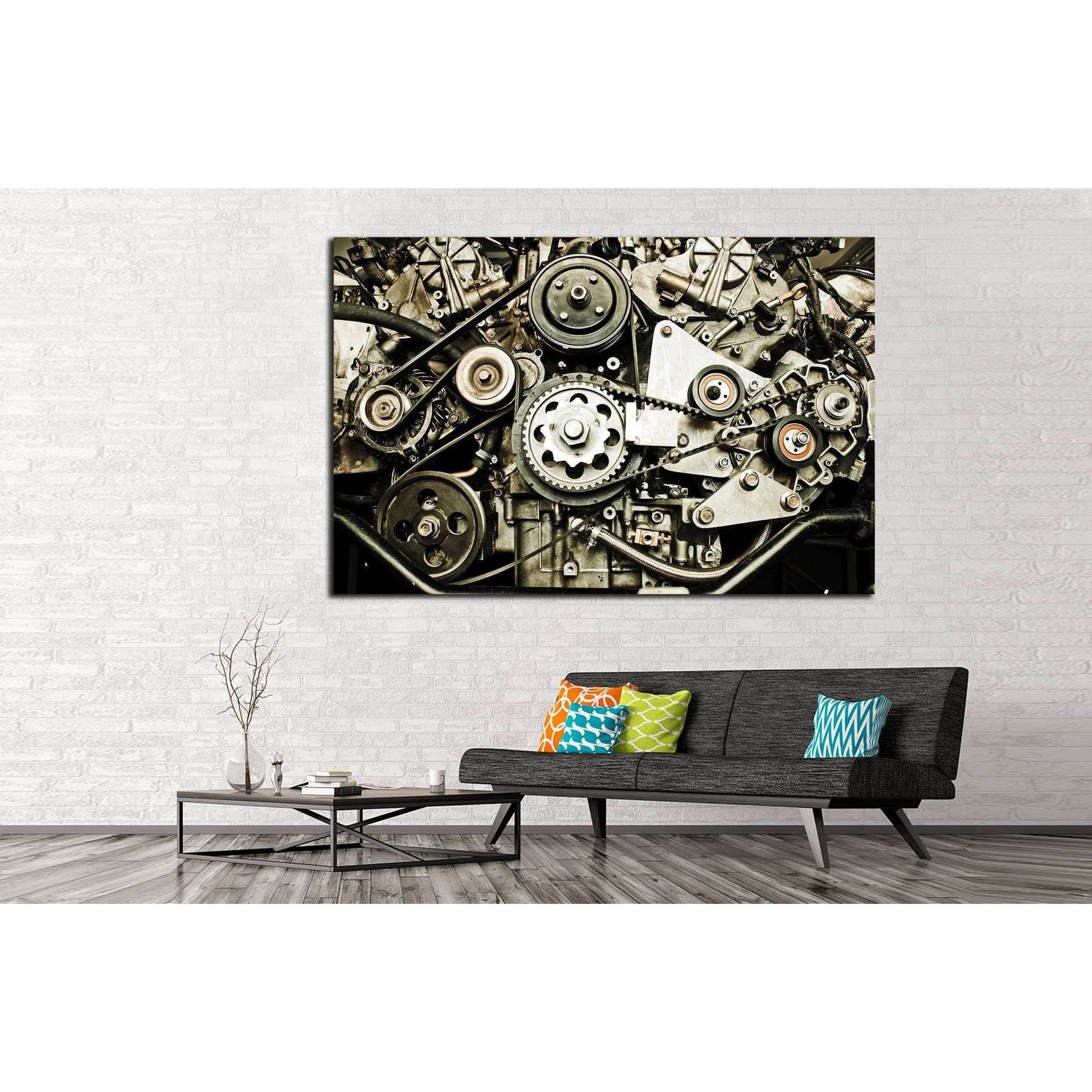 Sport car's engine №140 Ready to Hang Canvas PrintCanvas art arrives ready to hang, with hanging accessories included and no additional framing required. Every canvas print is hand-crafted, made on-demand at our workshop and expertly stretched around 100%
