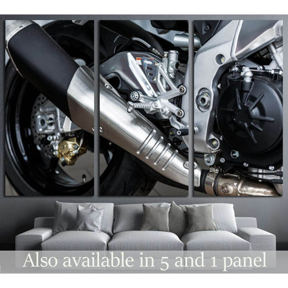 sport motorbike, details of motorcycle №1882 Ready to Hang Canvas Print - Zellart Canvas Prints ALL_Products, s-1882