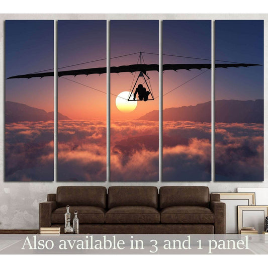 Sports radical against on sunset background №1377 Ready to Hang Canvas Print - Zellart Canvas Prints ALL_Products, s-1377