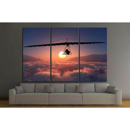 Sports radical against on sunset background №1377 Ready to Hang Canvas Print - Zellart Canvas Prints ALL_Products, s-1377