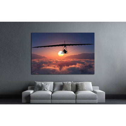 Sports radical against on sunset background №1377 Ready to Hang Canvas Print - Zellart Canvas Prints ALL_Products, s-1377