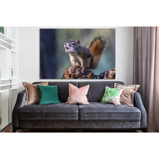 Squirrel Close Up №SL1011 Ready to Hang Canvas Print - Zellart Canvas Prints 0new, ALL_Products, Animals & Wildlife