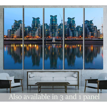 St George Wharf Pie, Vauxhall, London №1741 Ready to Hang Canvas Print - Zellart Canvas Prints ALL_Products, s-1741