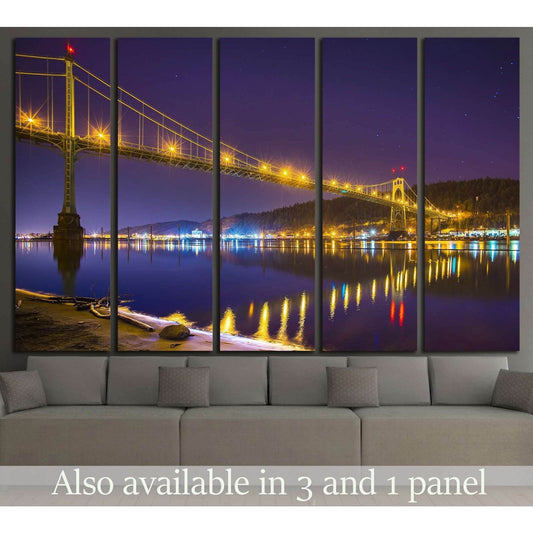 St John's Bridge, Portland, Oregon №795 Ready to Hang Canvas Print - Zellart Canvas Prints ALL_Products, s-795