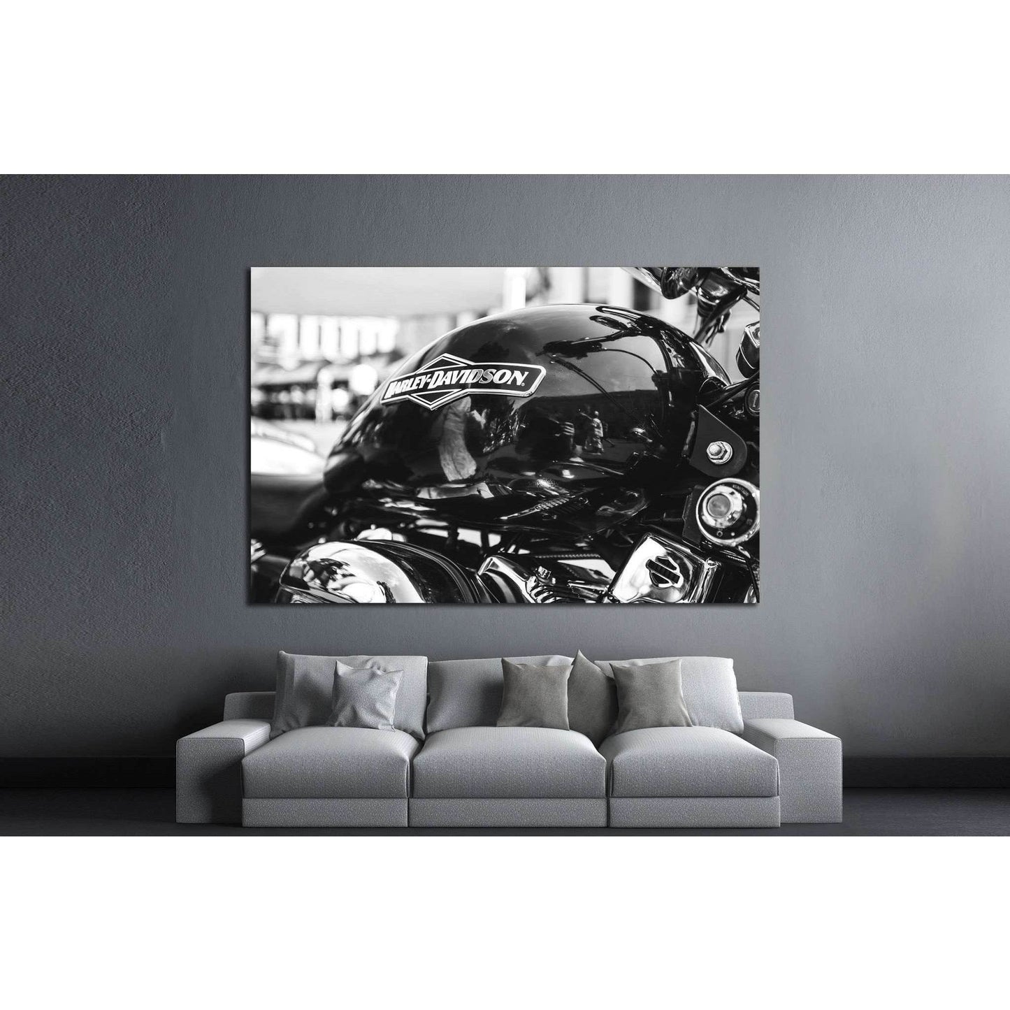 ST PETERSBURG, RUSSIA, Motorcycle Harley Davidson №1885 Ready to Hang Canvas Print - Zellart Canvas Prints ALL_Products, s-1885