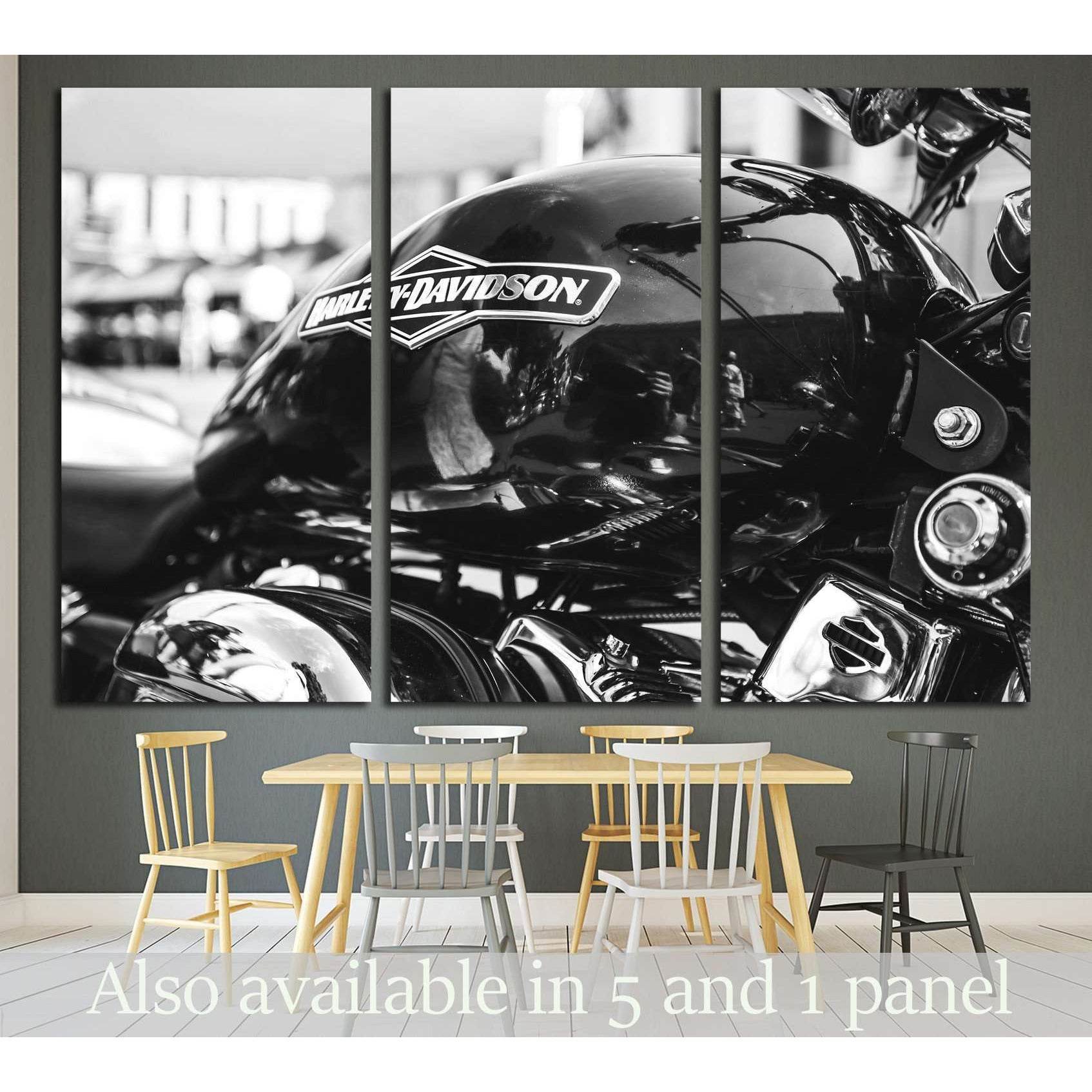 ST PETERSBURG, RUSSIA, Motorcycle Harley Davidson №1885 Ready to Hang Canvas PrintCanvas art arrives ready to hang, with hanging accessories included and no additional framing required. Every canvas print is hand-crafted, made on-demand at our workshop an