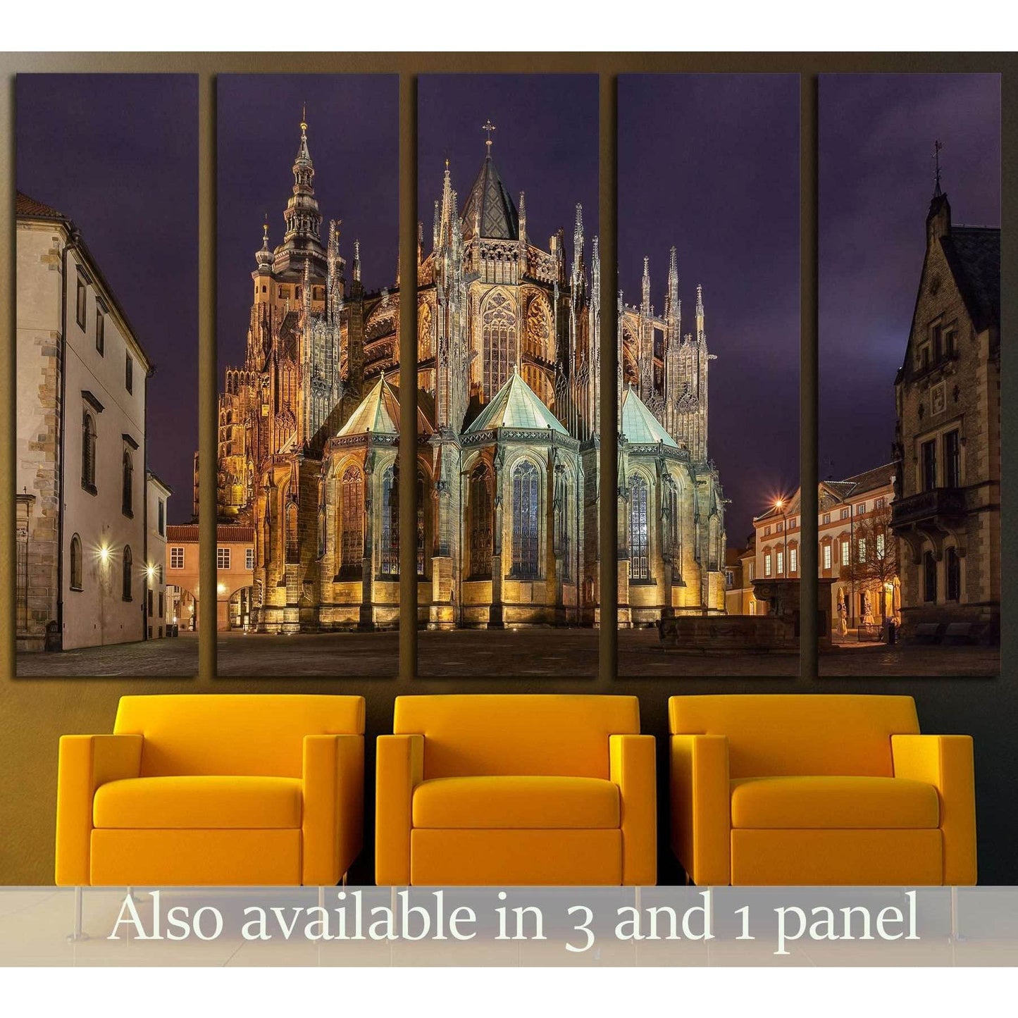 St. Vitus Cathedral in Prague №2614 Ready to Hang Canvas Print - Zellart Canvas Prints ALL_Products, s-2614