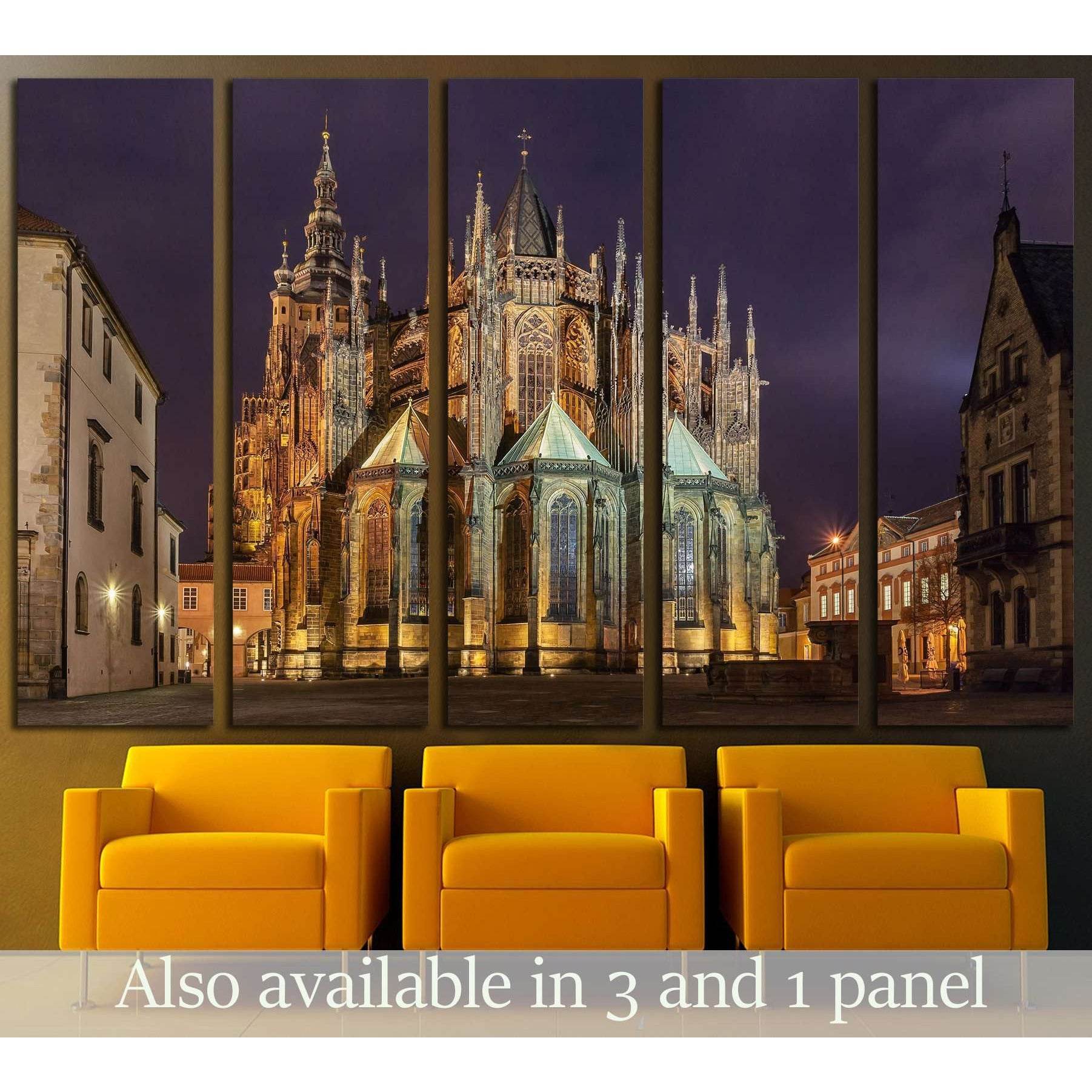 St. Vitus Cathedral in Prague №2614 Ready to Hang Canvas Print - Zellart Canvas Prints ALL_Products, s-2614