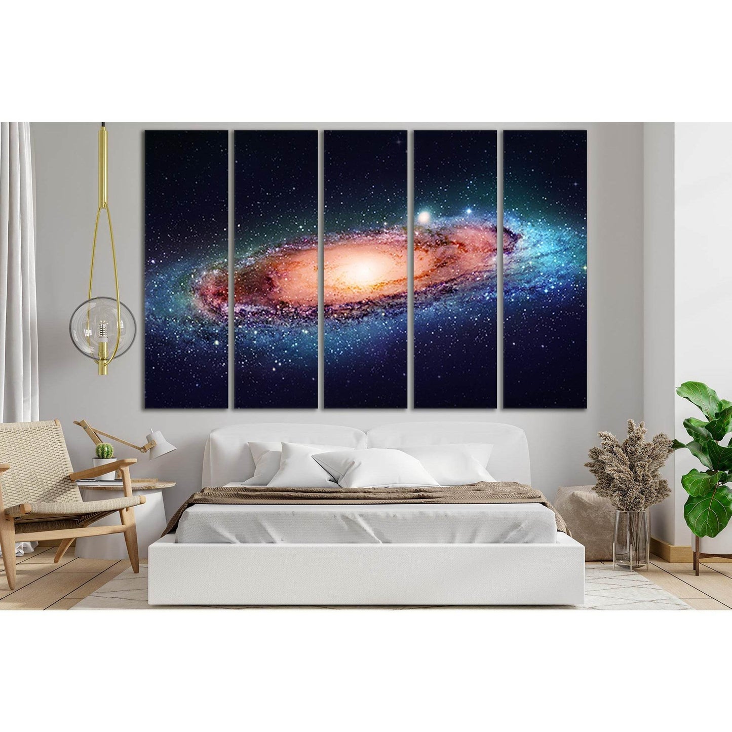 Star Cluster Galaxy №SL418 Ready to Hang Canvas Print - Zellart Canvas Prints 0new, ALL_Products, Astronomy & Space Canvas Wall Art