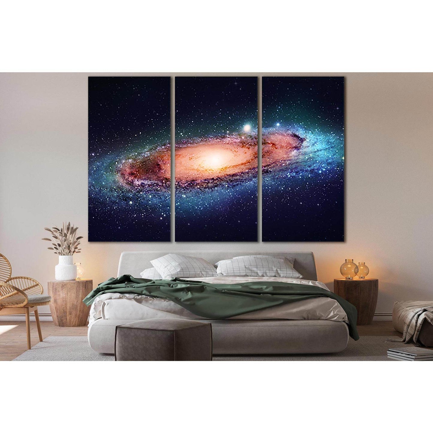 Star Cluster Galaxy №SL418 Ready to Hang Canvas Print - Zellart Canvas Prints 0new, ALL_Products, Astronomy & Space Canvas Wall Art